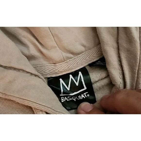 Jean-Michel Basqiat Hoodie T-Rex Tan Graphic Sweatshirt  XS Dinosaur - Picture 6 of 8